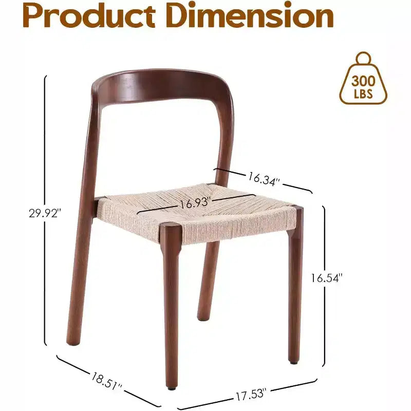 Wood Stackable Dining Room Chair Set of 4