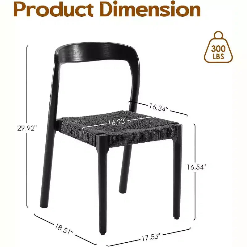 Wood Stackable Dining Room Chair Set of 4