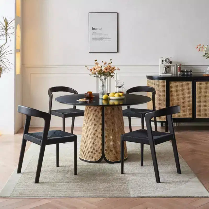 Wood Stackable Dining Room Chair Set of 4