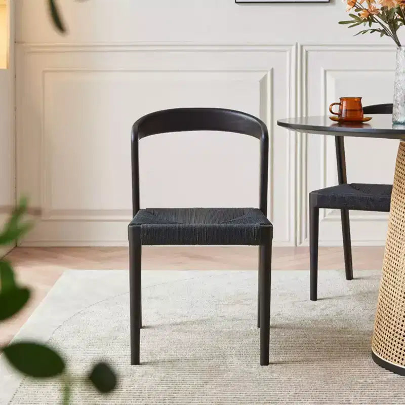 Wood Stackable Dining Room Chair Set of 4