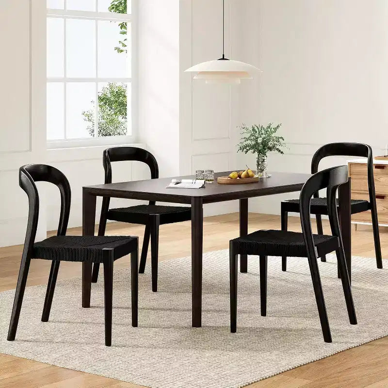 Pexfix Wood Stackable Dining Room Chair Set of 4
