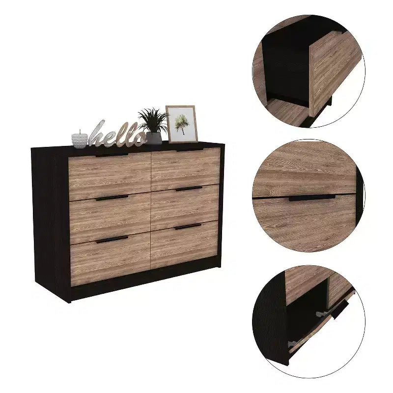 Modern Design 3-Drawer Bedroom Dressers with Metal Hairpin Legs, Wooden Storage Cabinet,Chest of Drawers for Bedroom,Entryway