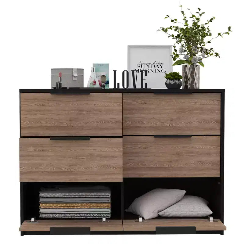 Modern Design 3-Drawer Bedroom Dressers with Metal Hairpin Legs, Wooden Storage Cabinet,Chest of Drawers for Bedroom,Entryway