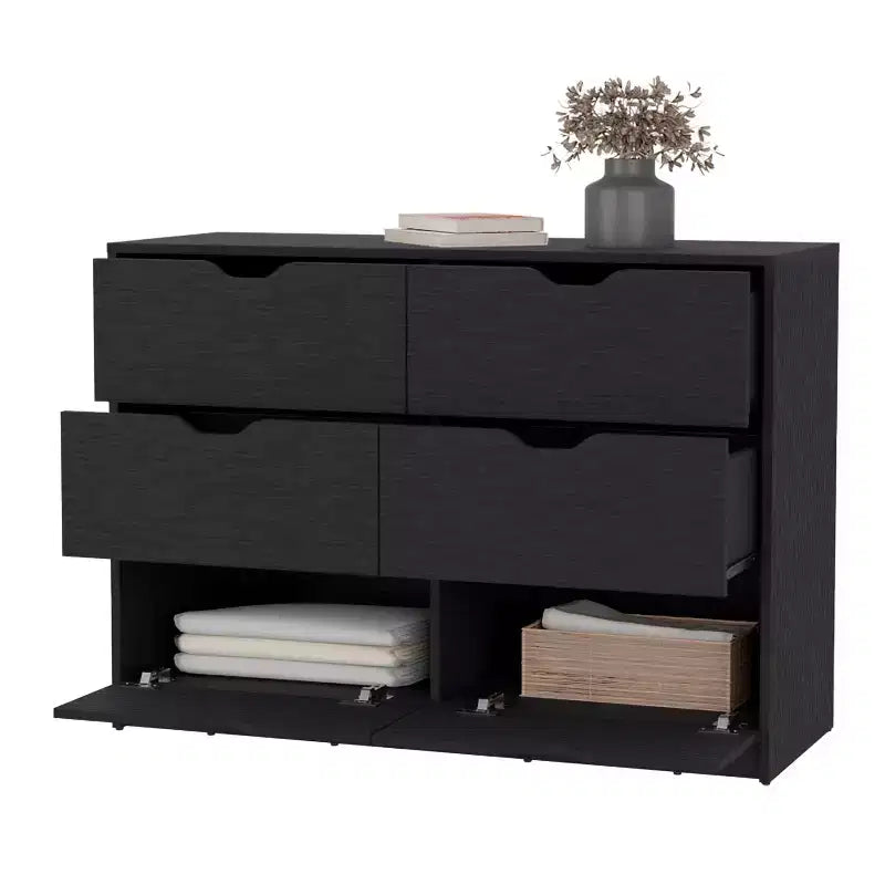 Modern Design 3-Drawer Bedroom Dressers with Metal Hairpin Legs, Wooden Storage Cabinet,Chest of Drawers for Bedroom,Entryway