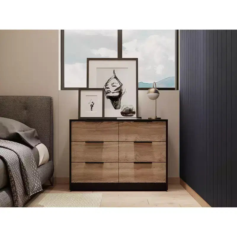 Modern Design 3-Drawer Bedroom Dressers with Metal Hairpin Legs, Wooden Storage Cabinet,Chest of Drawers for Bedroom,Entryway