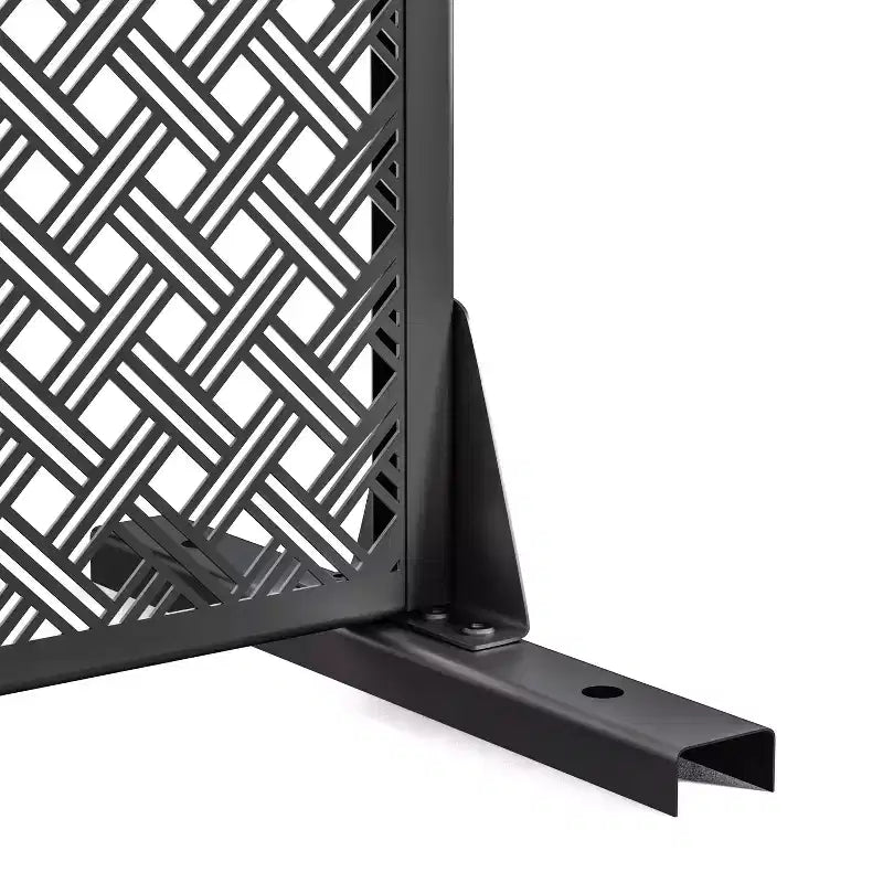 72x47 Black Outdoor Natural Privacy Panel Screen, 3 Piece Set Natural Folding Divider for Backyard and Garden