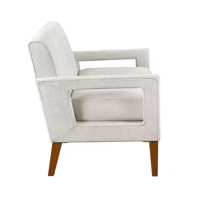 Comfy Chenille Sofa with Tufted Backrest, Solid Wood Legs Modern Loveseat Couch Upholstery Pocket for Apartments,living Room,Study