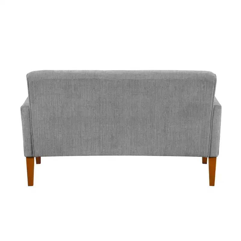 Comfy Chenille Sofa with Tufted Backrest, Solid Wood Legs Modern Loveseat Couch Upholstery Pocket for Apartments,living Room,Study