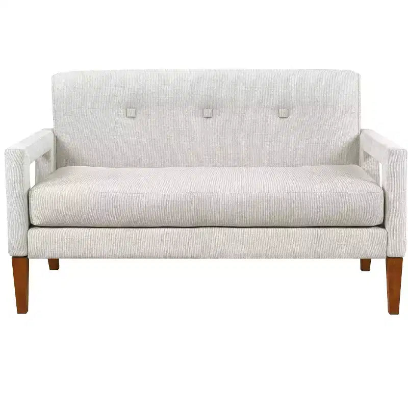 Okak Comfy Chenille Sofa with Tufted Backrest, Solid Wood Legs Modern Loveseat Couch Upholstery Pocket for Apartments,living Room,Study