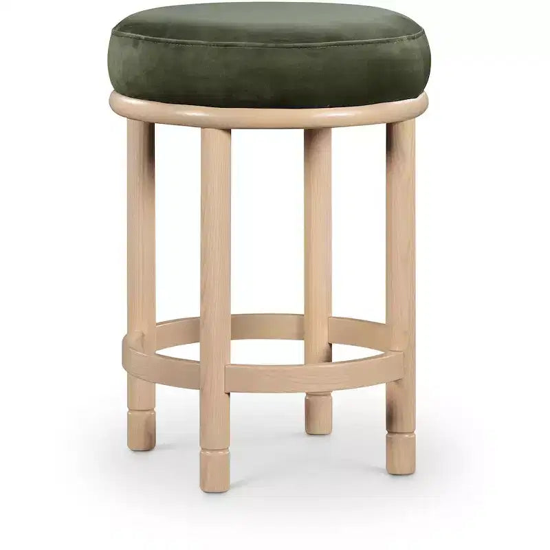 Meridian Furniture,Monette Green Velvet Counter Stool