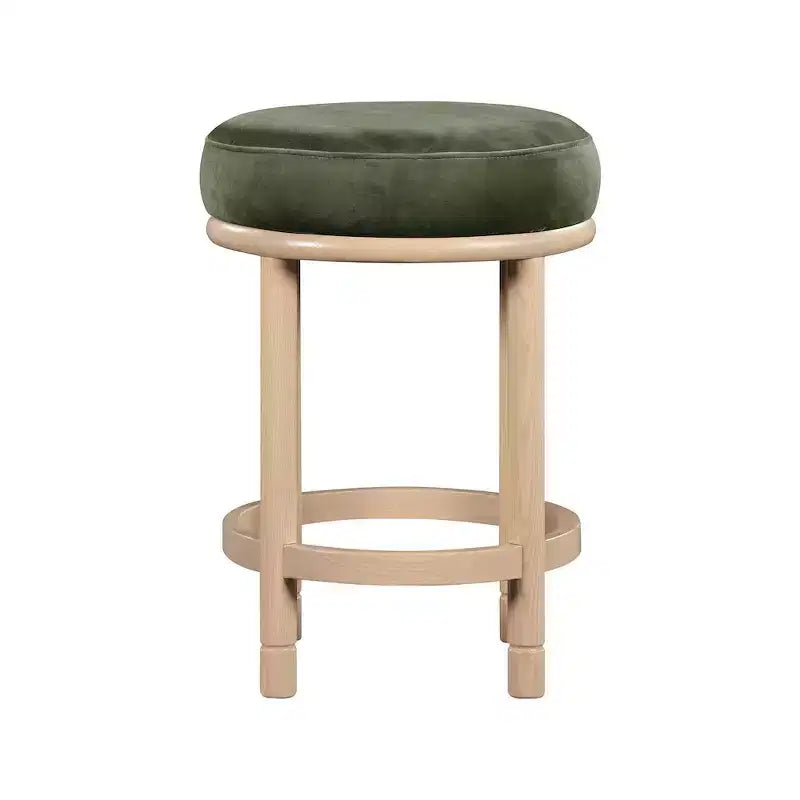 Monette Green Velvet Counter Stool