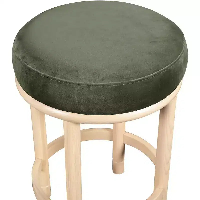 Monette Green Velvet Counter Stool