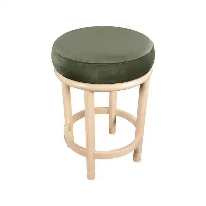 Monette Green Velvet Counter Stool
