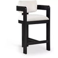 Meridian Furniture,Sacha Cream Velvet Stool