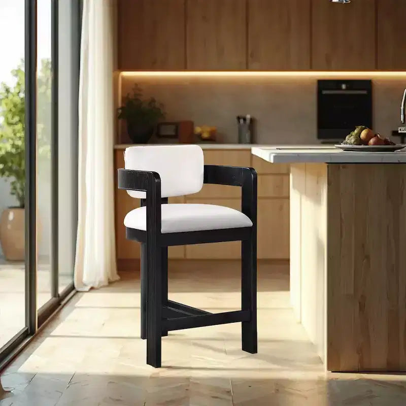 Sacha Cream Velvet Stool