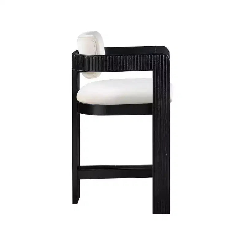 Sacha Cream Velvet Stool