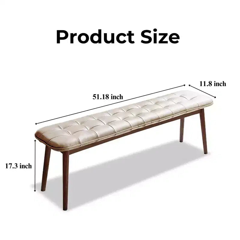 Solid Wood Dining Chair Table Bench, Rustic Wooden Kitchen Chairs, Simple and Natural Dining Bench for Living Room Kitchen