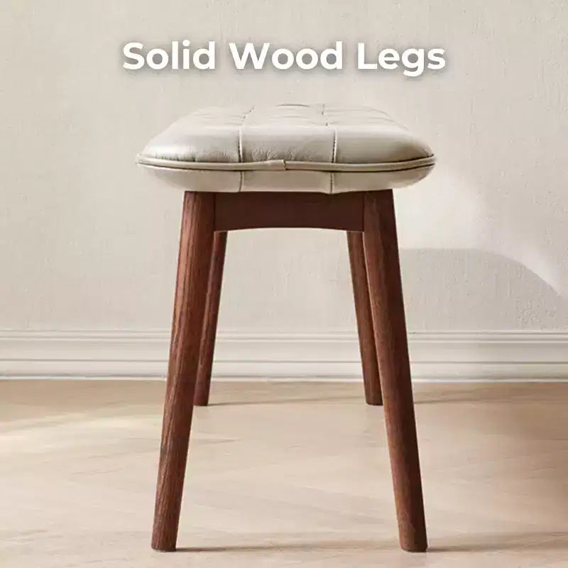 Solid Wood Dining Chair Table Bench, Rustic Wooden Kitchen Chairs, Simple and Natural Dining Bench for Living Room Kitchen