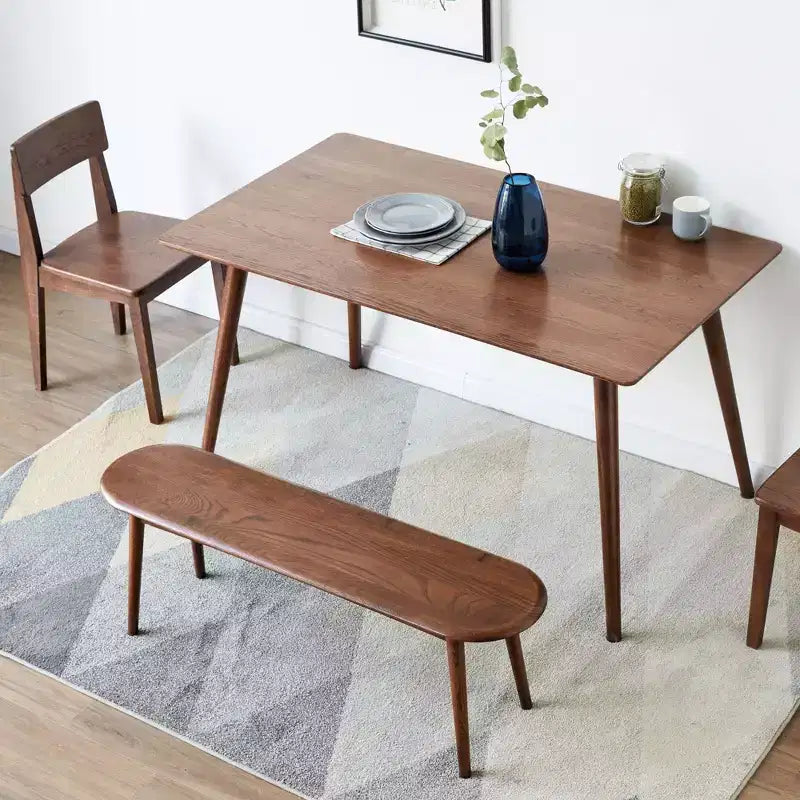 Solid Wood Dining Chair Table Bench, Rustic Wooden Kitchen Chairs, Simple and Natural Dining Bench for Living Room Kitchen