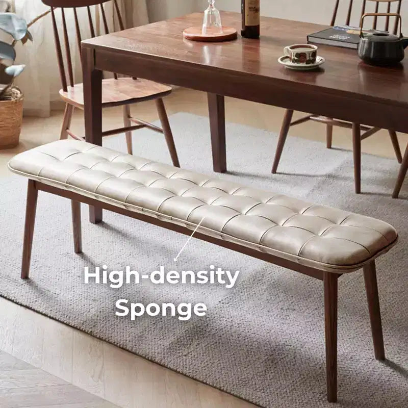 Solid Wood Dining Chair Table Bench, Rustic Wooden Kitchen Chairs, Simple and Natural Dining Bench for Living Room Kitchen