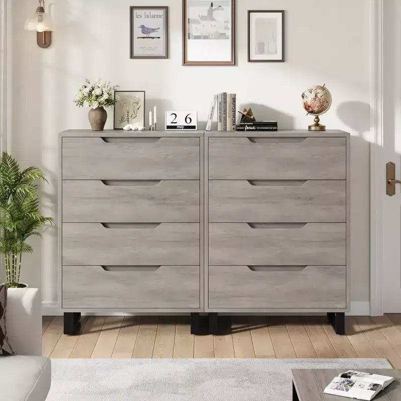 Tall 4-Drawer Dresser, Freestanding Vertical Storage Cabinet for Bedroom, Closet, Living Room, Hallway, or Entryway