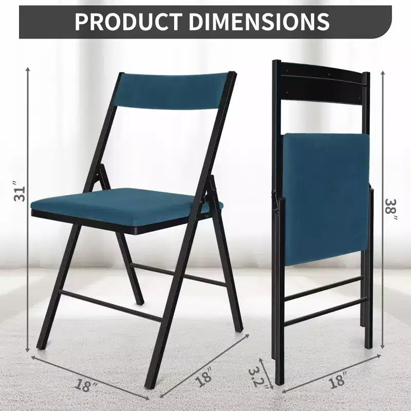 Padded Folding Chairs with Double Hinges