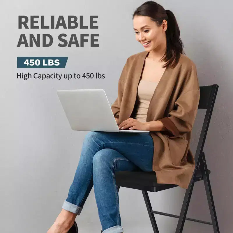 Padded Folding Chairs with Double Hinges