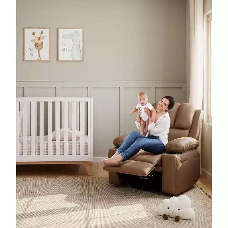 Power Recliner sofawith Massage, Swivel Rocker, USB Port, Cup Holders, Side Pockets, Extra-Wide Seat, Living Room