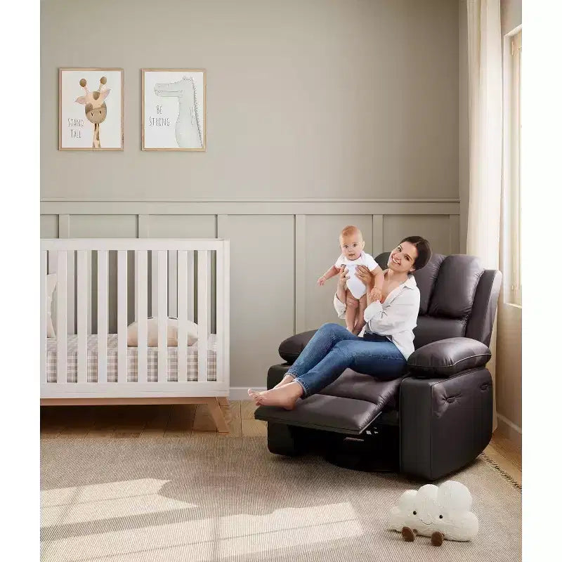 Power Recliner sofawith Massage, Swivel Rocker, USB Port, Cup Holders, Side Pockets, Extra-Wide Seat, Living Room
