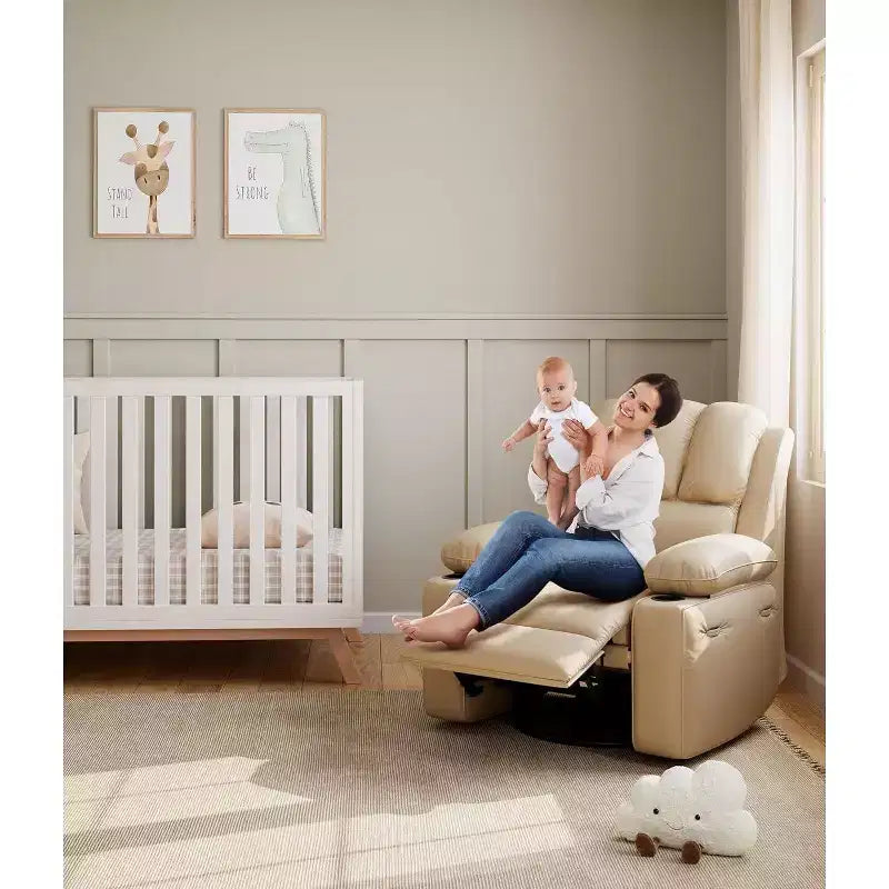 Power Recliner sofawith Massage, Swivel Rocker, USB Port, Cup Holders, Side Pockets, Extra-Wide Seat, Living Room