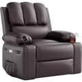 Acekool Power Recliner sofawith Massage, Swivel Rocker, USB Port, Cup Holders, Side Pockets, Extra-Wide Seat, Living Room