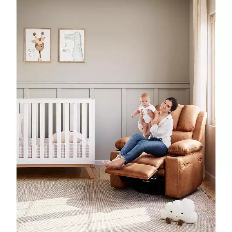 Power Recliner sofawith Massage, Swivel Rocker, USB Port, Cup Holders, Side Pockets, Extra-Wide Seat, Living Room
