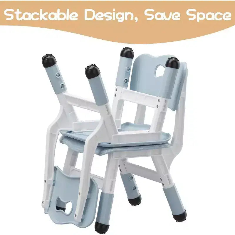 3-Level Height Adjustable Kid Chair 2-Pack for Ages 26 with Non-Slip Feet & Ergonomic Backrest