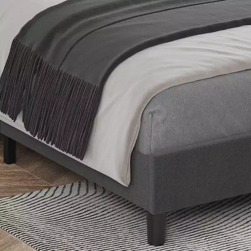 Twin Bed Frame Upholstered Platform Bed Frame with Fabric Headboard