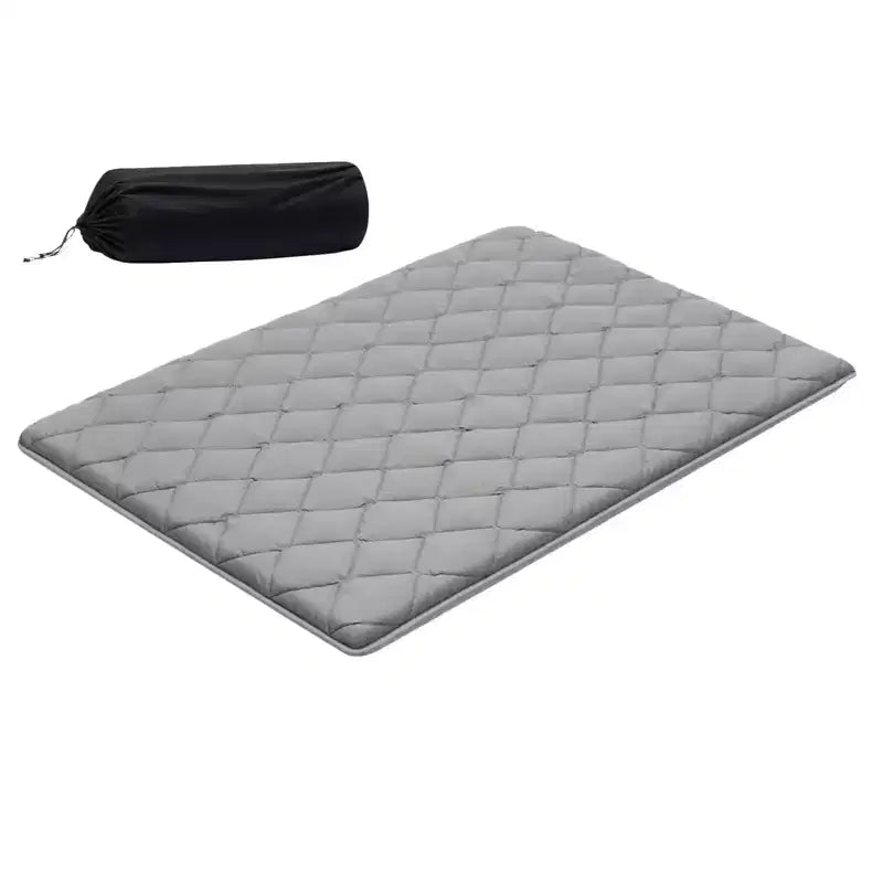 VEVOR Japanese Tatami Mat, Full Size Foldable Japanese Tatami Mattress, Futon Mattress with Storage Bag, 9-Layer Floor Mat, 80 x 54 x 3.5 in, Gray