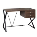 Buylateral Amara 2 Drawer Desk Brown